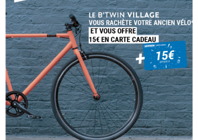 Reprise vélo : Du 1er au 14 novembre, 15€ offerts en carte cadeau